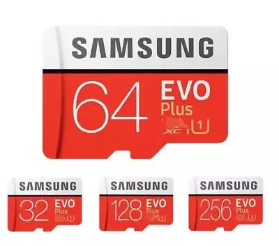 Micro SD Card 32GB 64GB 128GB  256GB  Evo Plus SDXC Memory Card And Adaptor • $10.50