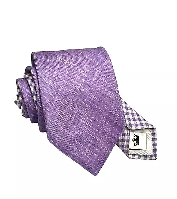 Peter Millar Lavender Silk & Linen Blend Made In Italy Extra Long Tie 62 X 3 1/4 • $34.99