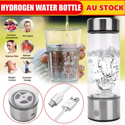 450mL Hydrogen-rich Generator Water Maker Cup Bottle Ionizer Maker Water Bottle • $37.86