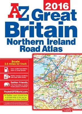 A-Z Great Britain Road Atlas 2016 A3 P/B By Geographers A-Z Book The Cheap Fast • £4.49