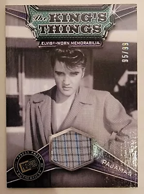 Elvis Presley Worn Pajamas Relic Card 2010 The King's Things 95/99 • $75