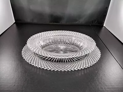 Vintage Miss America ? Clear Depression Glass 10  Oval Dish And Platter 12in • $25