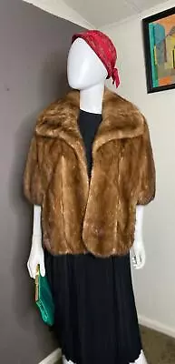 1940’s Vintage Mink Fur Stole Luxe Mink Wrap  Fur Shrug 1940's Glam Fur Wrap • $108