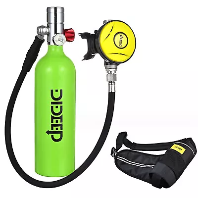 Scuba Diving Oxygen Tank 1L Cylinder Underwater Breather Snorkeling Equipment • $110.99