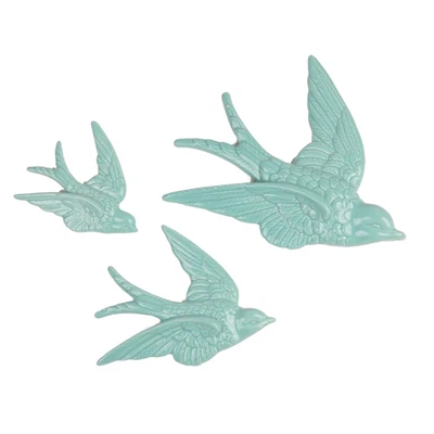 £13.29 • Buy Sass & Belle Set Of 3 Flying Swallow Wall Decorations Duck Egg New TO CLEAR