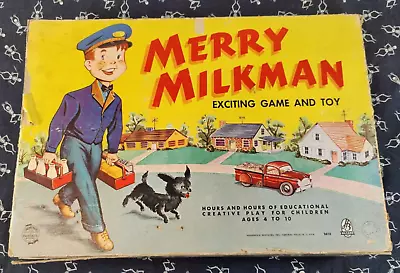 Merry Milkman Vintage Board Game #2610 1955 Missing One Milk Bottle • $34.78