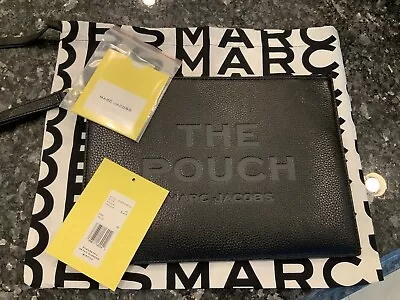 New With Tags Marc Jacobs The Leather Large Pouch Wristlet In Black • $125