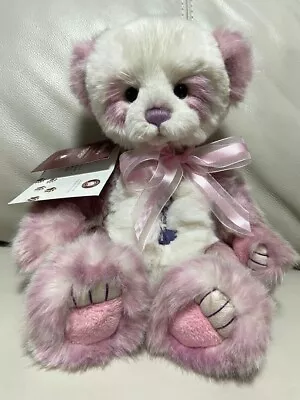 Charlie Bears Kay Panda Teddy Bear Pink & White Secret Collection 11  2019 Tag • £85