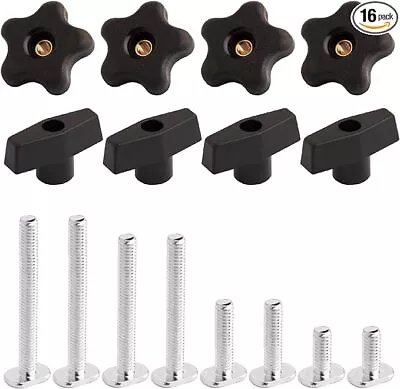 71121 T Track Knob Kit W/ Threaded Knobs And 5/16”-18 T Slot Bolts 16-Piece Set • $15.37