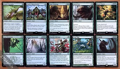 Set Of 10 Green Insect Creatures *NM* (Magic MTG) Giant Adephage Scute Mob • $6.50