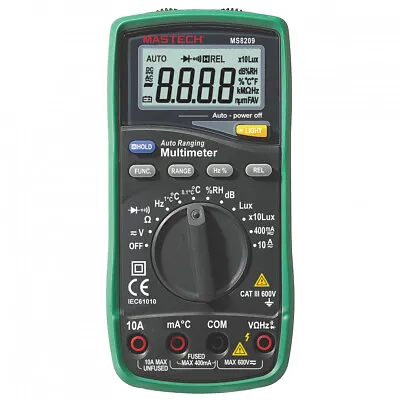 Mastech MS8209 5 In 1 Multimeter Lux Sound Level HumidityTemperatureTrue RMS • $49.99