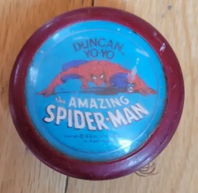 Rare Vintage Duncan The Amazing Spiderman Magic Motion Yoyo 1978 Red Clear  • $14.99