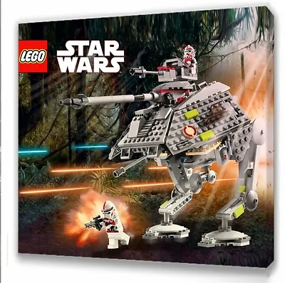 £7.49 • Buy Star Wars Walker Lego Canvas 10 X10   Framed Picture