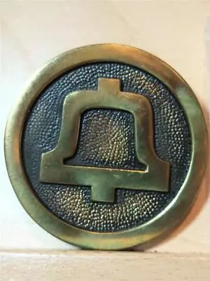 NOS Brass Bell System Telephone Southwestern Lineman 1978 Vintage Belt Buckle • $55