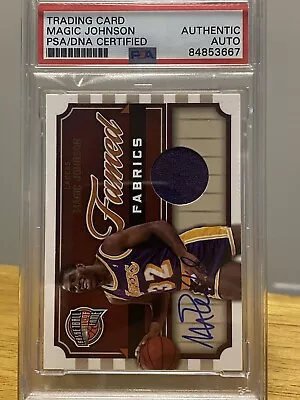 2010 Panini HOF Basketball Magic Johnson Patch Auto #/250  PSA/DNA Certified • $19.99