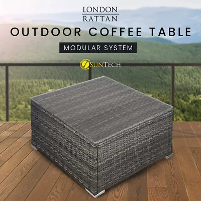 $99 • Buy 【EXTRA10%OFF】LONDON RATTAN Outdoor Lounge Wicker Coffee Table Furniture