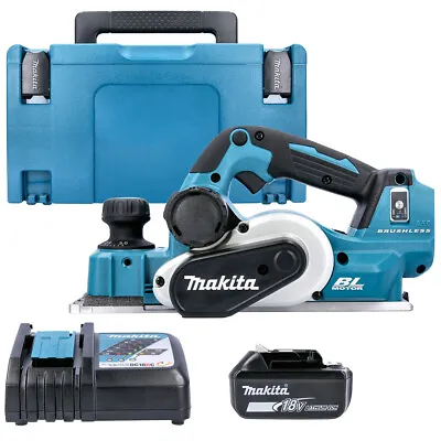 Makita DKP181 18V 82mm Brushless Planer With 1 X 5.0Ah Battery Charger & Case • £352.43