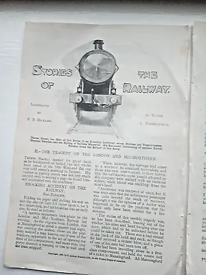 Vintage Rail Memorabilia  Stories Of The Railway  1905 Royal Magasine  London • £5