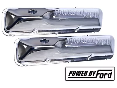 Ford FE Big Block Powered By Ford Rocker Covers Chrome 352 390 427 428 Mustang • $590.76