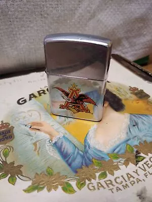 $49.95 • Buy Vtg1993 Anheuser Busch Budweiser Eagle Zippo Lighter Polished Chrome 1992 Insert