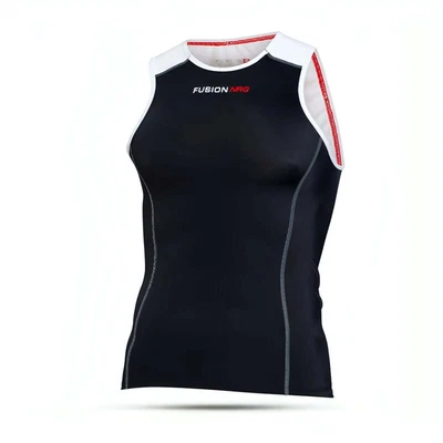 £21.90 • Buy Fusion Mens Power Triathlon Comfort Vest Lycra Training Top - Black
