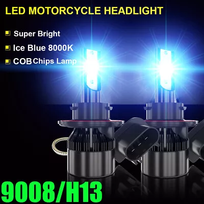 H13 9008 LED Headlight Bulbs Kit 10000W 1000000LM Hi/Lo Beam Super Bright Blue • $17.99