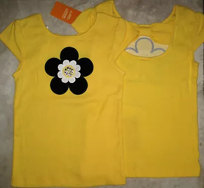 NWT Gymboree Bee Chic Jewel Flower Keyhole Tee Top 4 5 NEW • $10.99