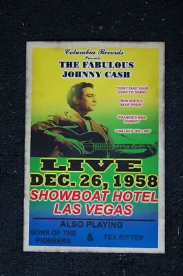 93033 Johnny Cash 1958 Showboat Hotel Las Vegas Wall Print Poster AU • $29.65