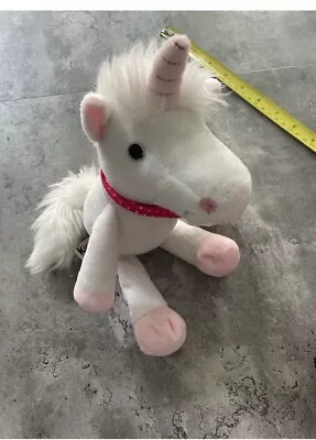 Kinder White Pink Unicorn Soft Toy 10 Inch Lenght • £0.99