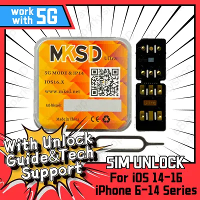 MKSD Ultra V5.5 Unlock Card RSIM Chip Service IPhone 14 13 12 11 X XR 8 7 6 • $9.98