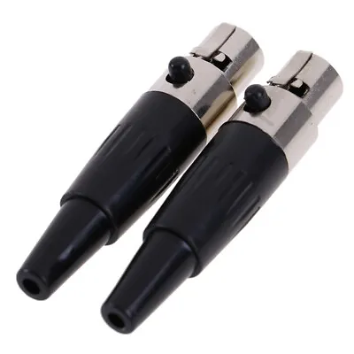 1Pc Mini XLR 3 4 Pin Female Plug Small XLR Audio Microphone Connector For M:da • £3.41