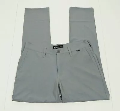 New Travis Mathew Gray Striped Flat Golf Chino Pants Mens 32 X 32 • $29.99