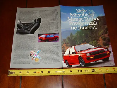 1985 Mitsubishi Mirage Turbo Original 2 Page Ad • $11.95