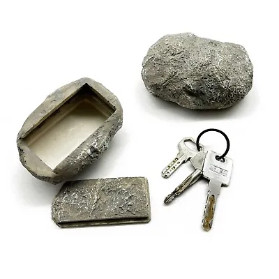 Hide A Key Fake Rock Safe Holder Realistic Stone Hidden Storage Place For Garden • $16.37