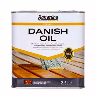 Barrettine Danish Oil Wood Doors Panelling Kitchen Resin 2.5 Litre • £21.50