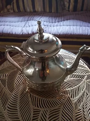 Handmade Small Moroccan Teapot Tea Pot Silver Color • £67.56