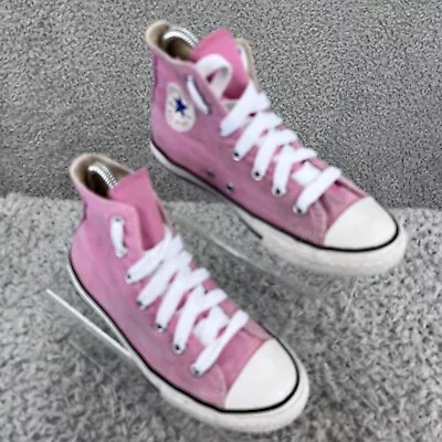 Converse All Star Hi Top Trainers Youth UK 2.5 EU35 Pink Pre Loved • £14.99