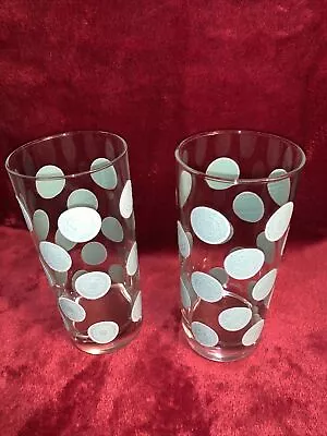 $20 • Buy Fiestaware, 2 Ea- Tall Tumbler, 16oz, Drinking Glasses Fiesta, Dots Light Green