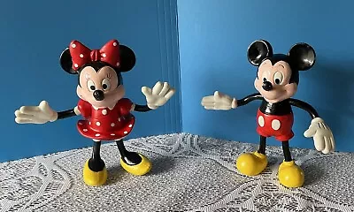 Vintage 5” Mickey Mouse Minnie Mouse Applause Figure Lot Applause Bendable • $14