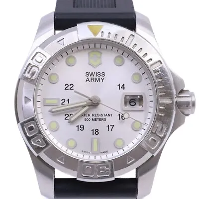 Used Victorinox Divemaster 500 Quartz Men's Watch Silver Dial Genuine R ... • $278.36