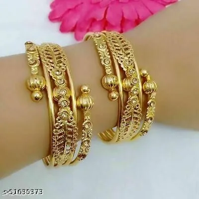 $21.82 • Buy Indian Bollywood Ethnic Jewelry Gold Plated Bangles Bracelet Wedding Fashion Set