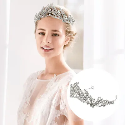  Leaves Headdress Wedding Headband Hair Accesories Tiara Bride Modeling • £14.28