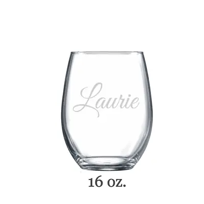 Monogrammed Laser Etched Wine Glass • $19.50