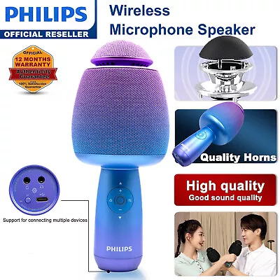Philips Wireless Bluetooth Microphone For Karaoke With Speaker DLM9318CU • $109