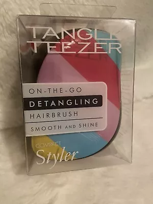 Tangle Teezer Pink Blue Red Rainbow Detangling Compact Styler Hairbrush • £12