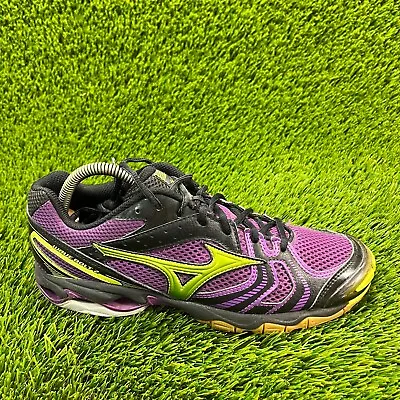 Mizuno Wave Bolt 2 Womens Size 9 Purple Black Athletic Shoes Sneakers 9KV-38669 • $39.99