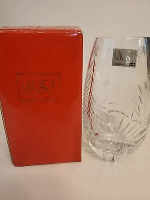 Vintage Mikasa Christmas Etched Crystal Vase 6 Inches • $15.99