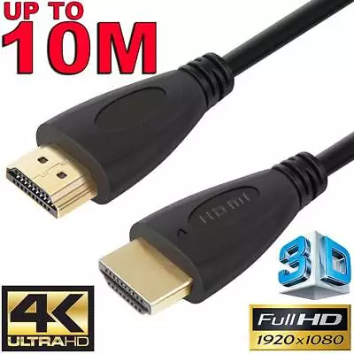 $4.35 • Buy HDMI Cable V2.0 3D Ultra HD TV 4K 2160p 1080p High Speed With Ethernet HEC ARC