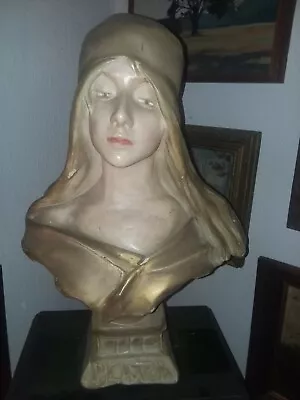 Art Nouveau Woman Bust Titled  BEATRIX  By E. Villanis Sign. 21 X17  Beautiful! • $2050