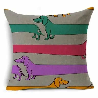 £7.99 • Buy Dachshund Gifts Cushion Cover Gift Sausage Dog Many Funky Designs